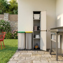 Armario de resina con 4 estantes y 1 puerta para interior y exterior Modular system