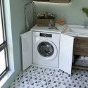 Mueble cubrelavadora para exterior e interior de resina Armonia