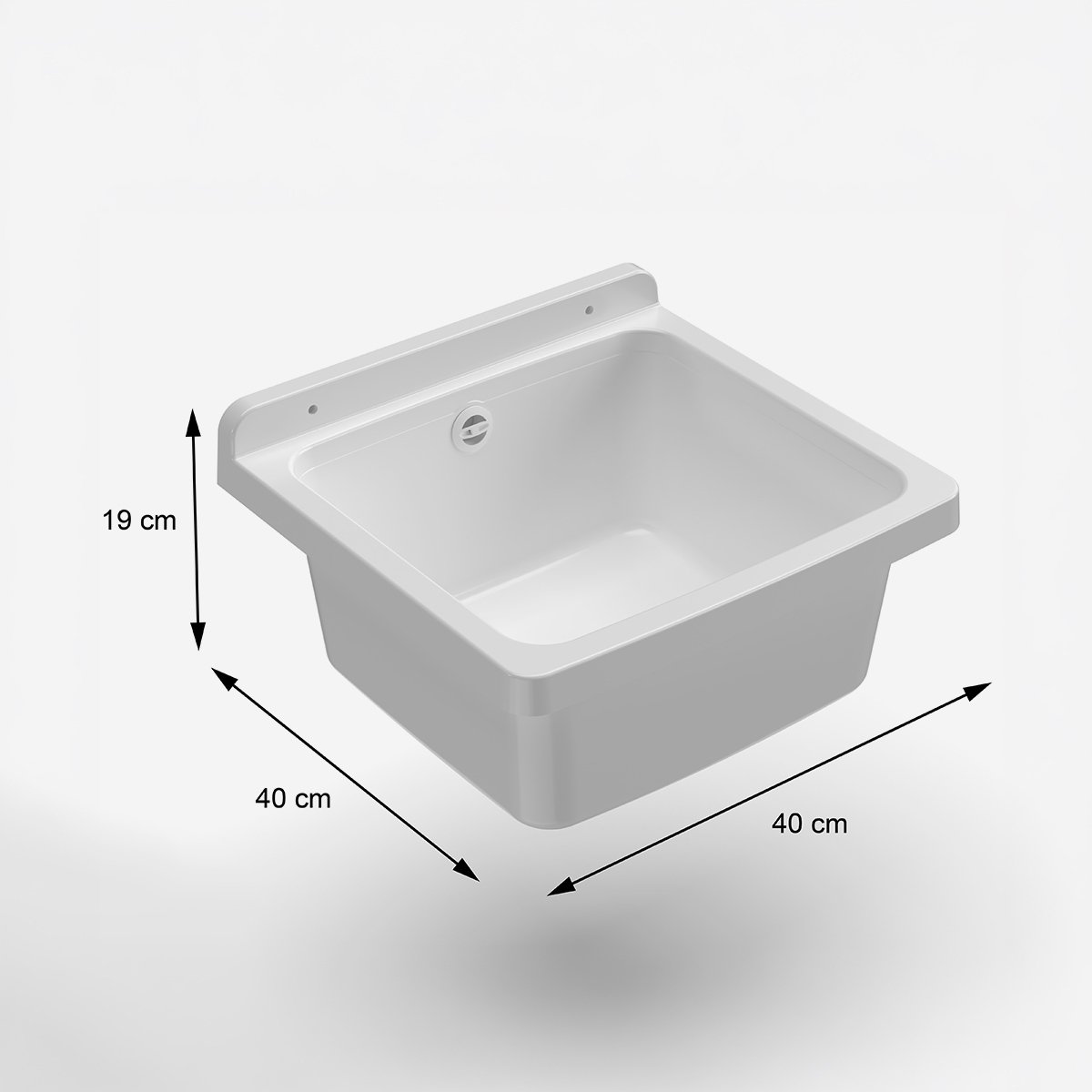 Lavadero de pared de resina 40x40 cm Silt