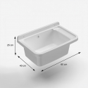 Lavadero de pared de resina 60 cm Tars