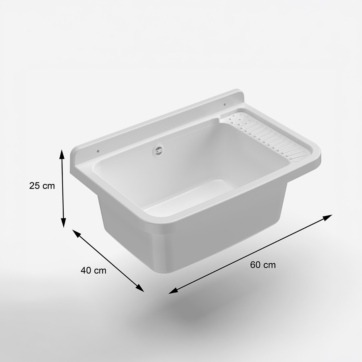 Lavadero de pared de resina 60 cm Tars