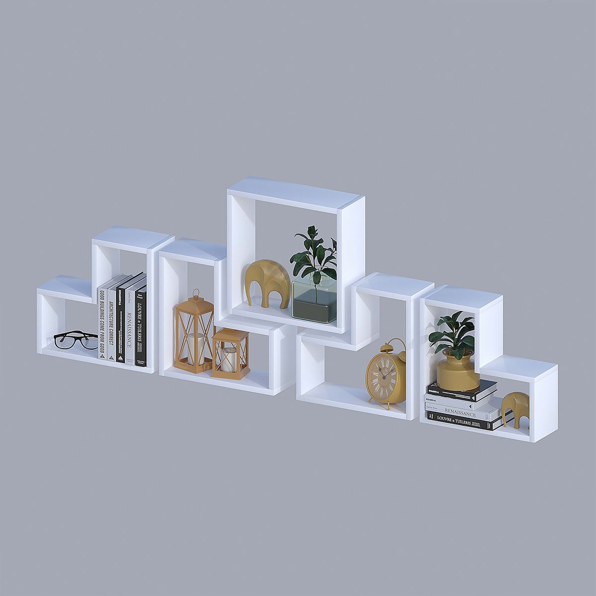Moderne Wandregal mit Ablagen Elitra