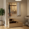 Mueble recibidor con zapatero y espejo Vesty