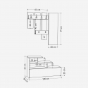 Mueble recibidor con zapatero y espejo Vesty