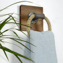 Toallero de pared de madera y metal Hearth