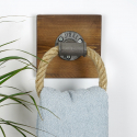 Toallero de pared de madera y metal Hearth