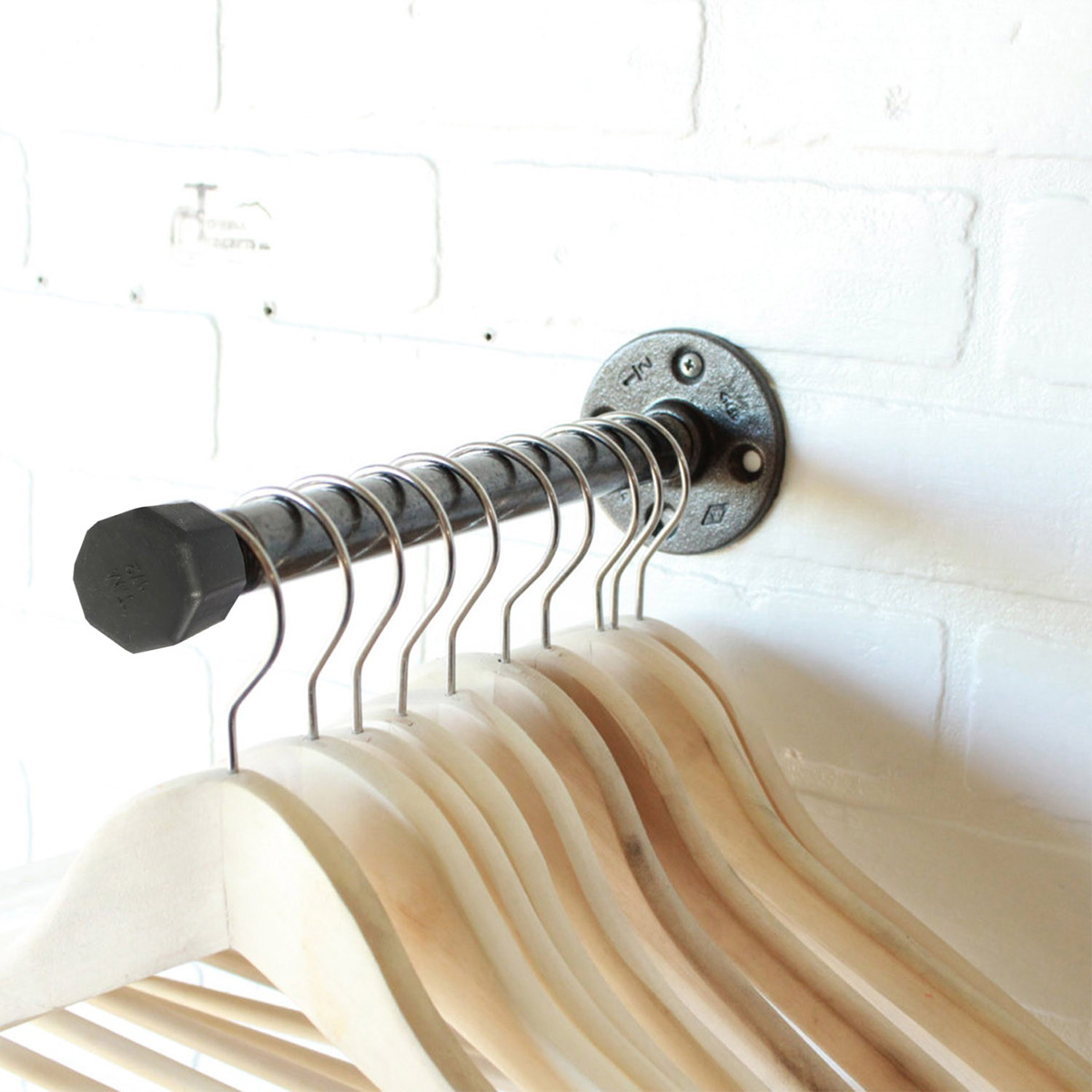 Perchero de pared de metal estilo industrial Velarium