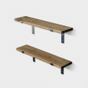 Étagère murale décorative en bois et métal Lam