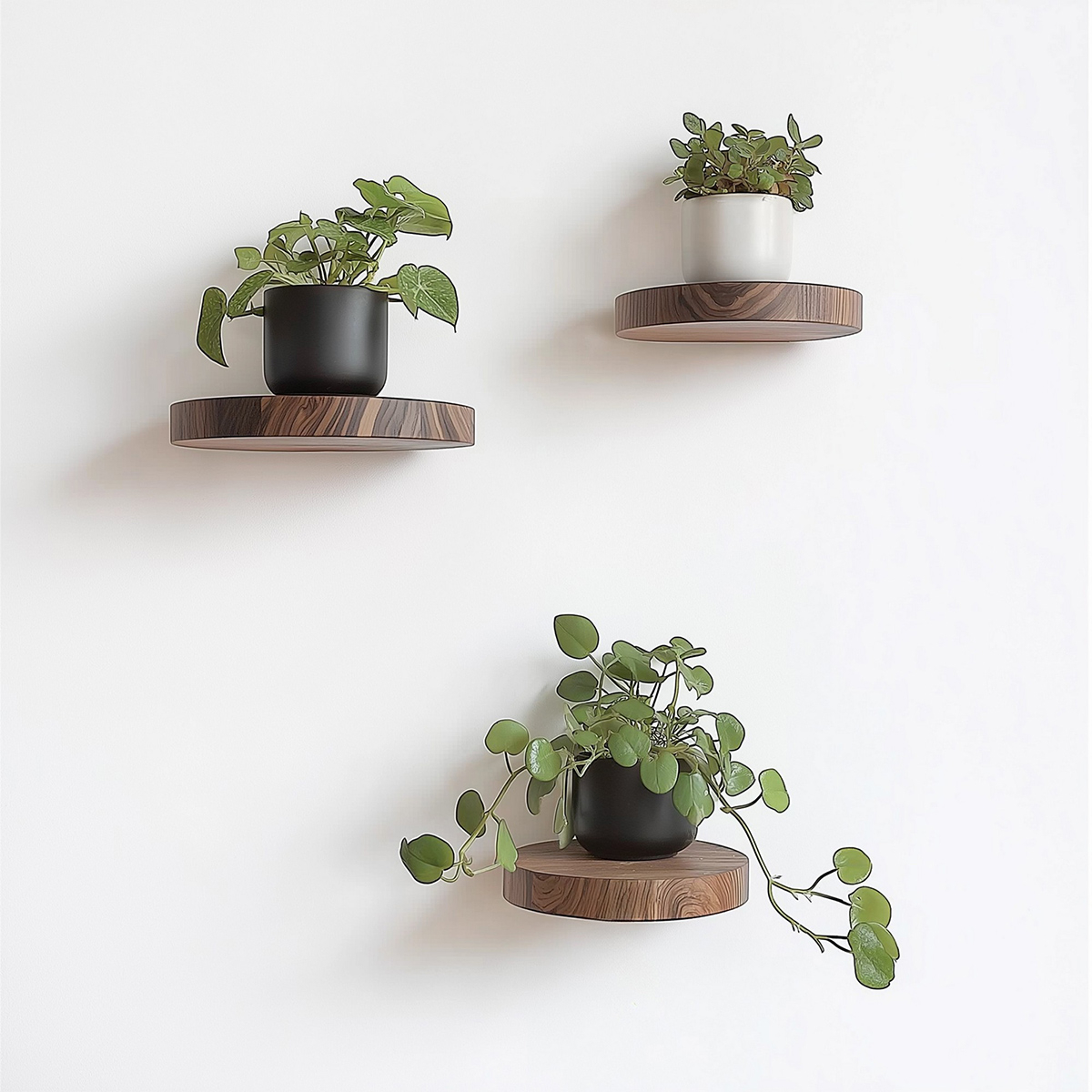 Estante de pared decorativo de madera maciza Othyrix