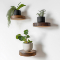 Estante de pared decorativo de madera maciza Othyrix