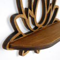Estante de pared decorativo de contrachapado Raf