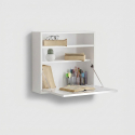 Klappbarer Wand-Schreibtisch mit Regalen Optimum