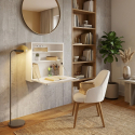 Klappbarer Wand-Schreibtisch mit Regalen Optimum