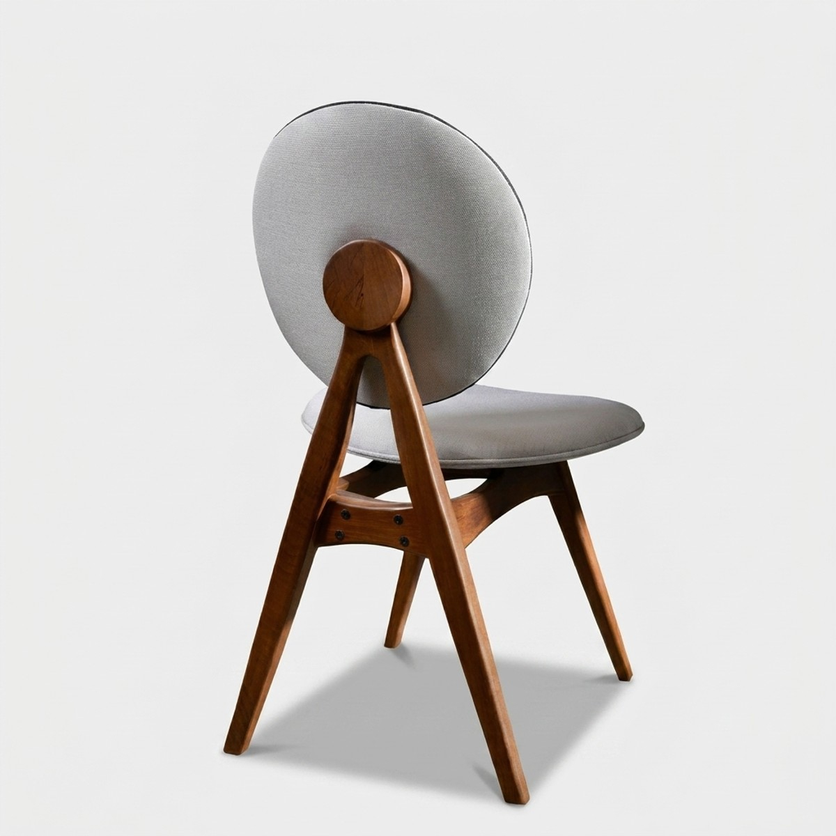 Set de 2 sillas tapizadas en lino y madera para comedor Touch