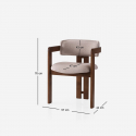 Silla de madera con reposabrazos para salón Cozy