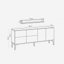 Konsolen-Sideboard Stella mit Ablage und Regalböden