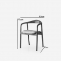 Silla de madera con asiento tapizado en tela Theris