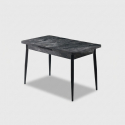 Tavolo da pranzo allungabile con gambe in metallo 120/150x70 Ay