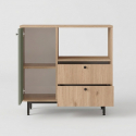 Mueble multiusos ahorraespacio con estantes y puertas Korithis