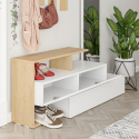 Mueble de recibidor con espejo y perchero Ramda