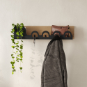Perchero de pared de metal con estante Liora
