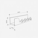 Perchero de pared de metal con estante Liora