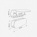 Perchero de pared con estante contenedor Kroma