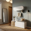 Perchero de pared con estante contenedor Kroma