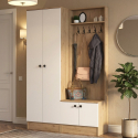 Garderobenmöbel mit Kleiderständer und Schuhschrank Veltor
