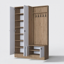 Garderobenmöbel mit Kleiderständer und Schuhschrank Veltor