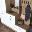Mueble recibidor con perchero, espejo y zapatero Myristh