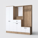 Mueble de entrada con perchero y espejo Sylth