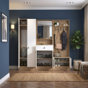 Mueble de entrada con perchero y espejo Sylth