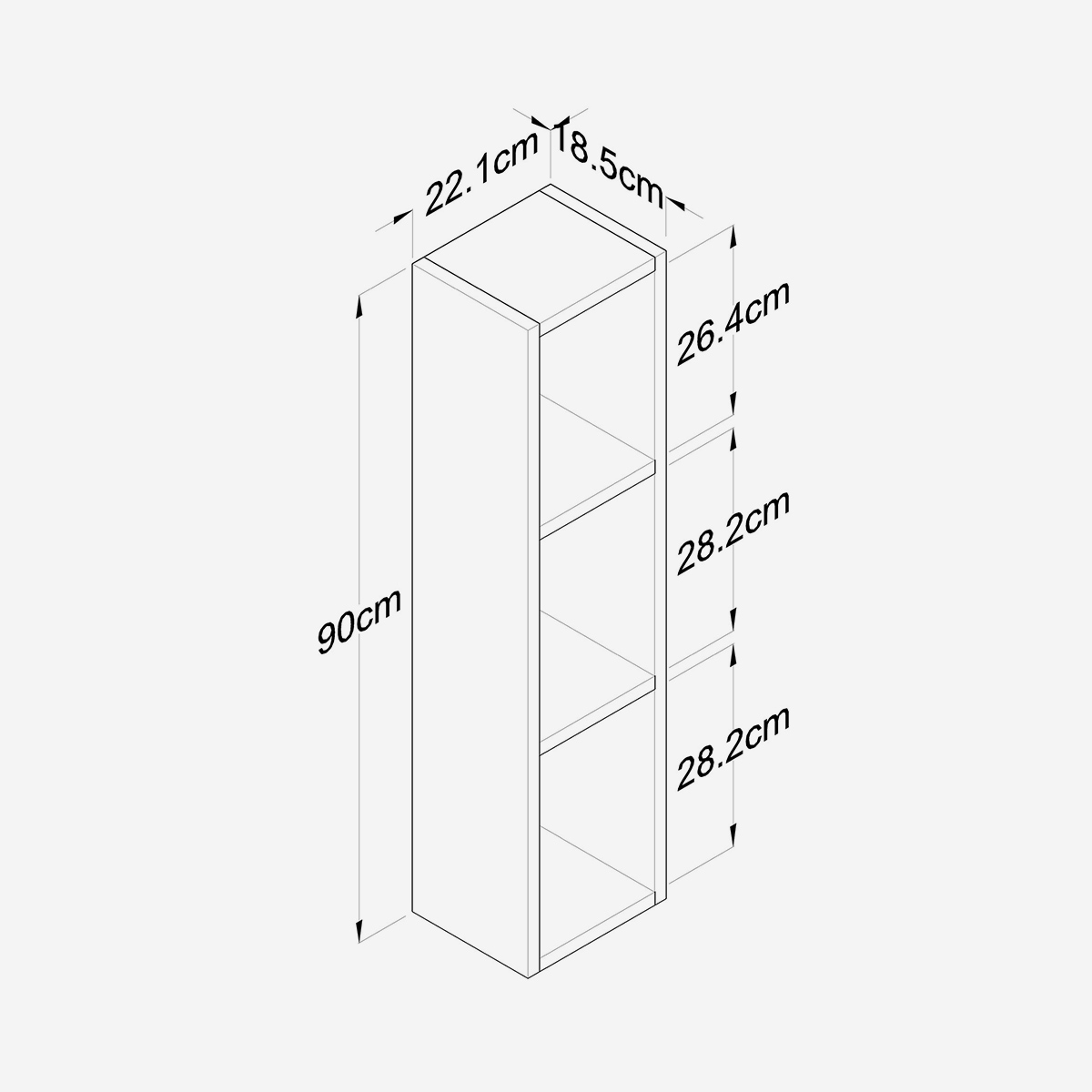 Estantería de pared flotante ahorraespacio Calida