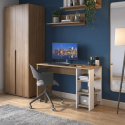 Escritorio con estanterías ahorraespacio para estudio Opal