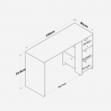 Escritorio con estanterías ahorraespacio para estudio Opal