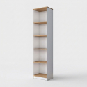 Escritorio de estudio con librería y estante ahorraespacio Mistral