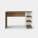 Escritorio de estudio con librería y estante ahorraespacio Mistral