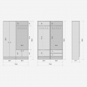 Mueble recibidor con perchero y armario ropero Nythos