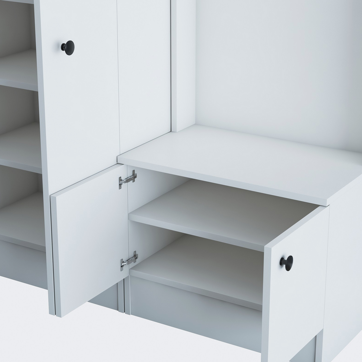 Mueble recibidor con perchero, zapatero y armario Korith
