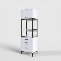 Platzsparender Mehrzweckschrank mit Regalen und Schubladen Linear