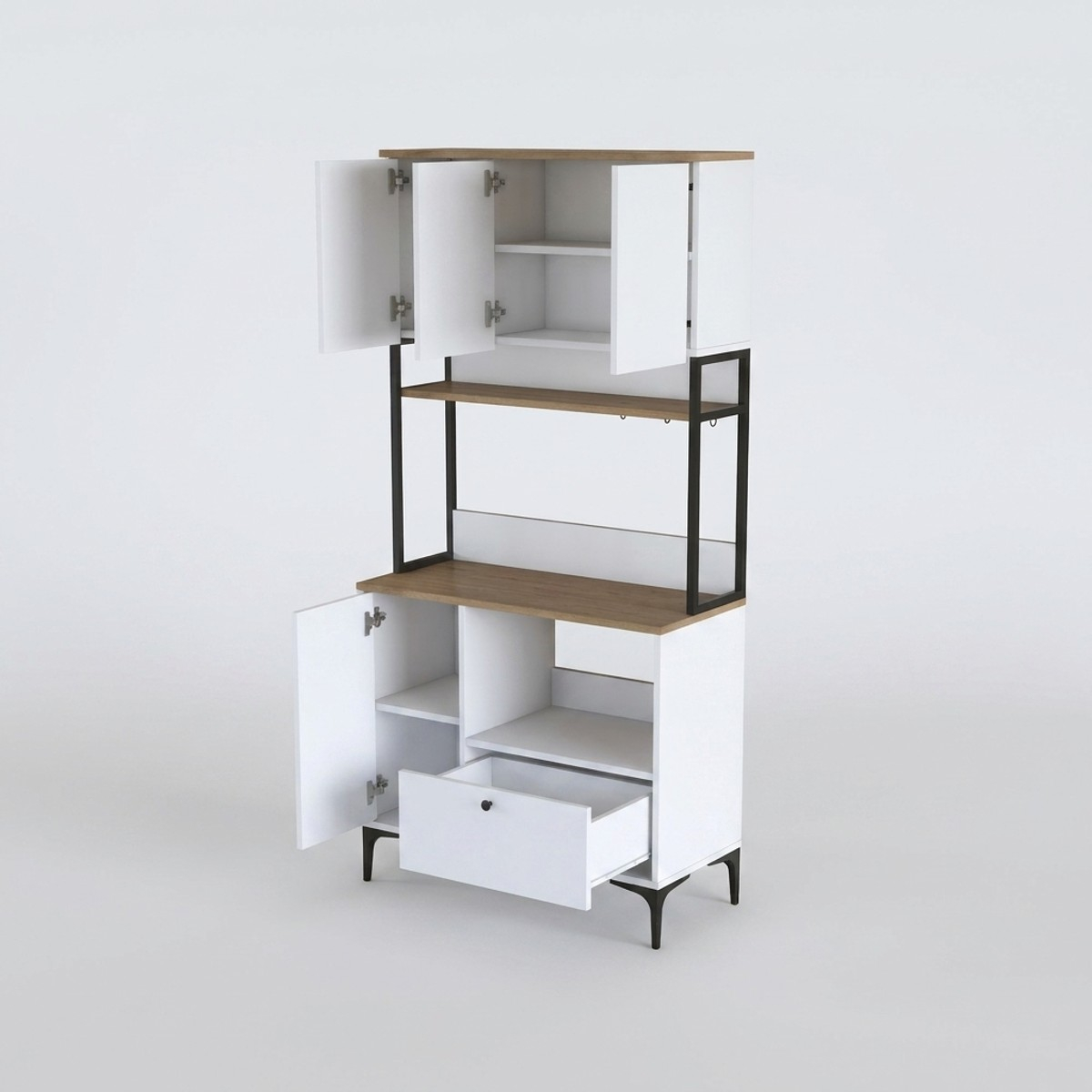 Mehrzweck-Sideboard mit Regalböden und Türen Frame