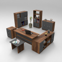 Set de muebles de oficina con escritorio y contenedores Vaelith