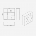 Set de muebles de oficina con escritorio y contenedores Vaelith