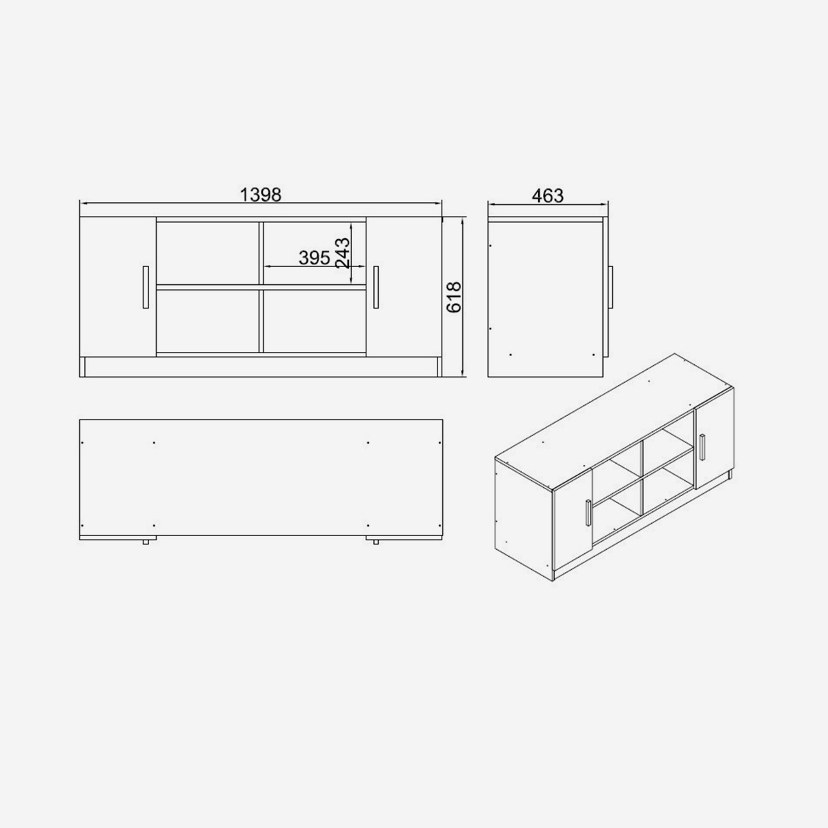 Ensemble de meubles de bureau avec bureau et rangements Vaelith