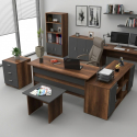 Set de muebles de oficina con escritorio y armarios Korithor