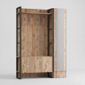 Mueble recibidor con espejo y zapatero Vorth