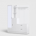 Mueble recibidor con perchero y espejo Kaelithar
