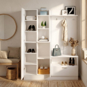 Mueble recibidor con perchero y espejo Kaelithar