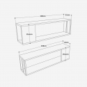 Estantes de pared modernos, juego de 2 piezas Krenith